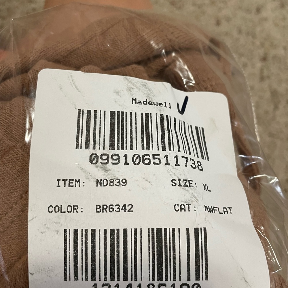 Madewell ribbed sweater knit anytime cami too faded earth brown - Picture 3 of 3